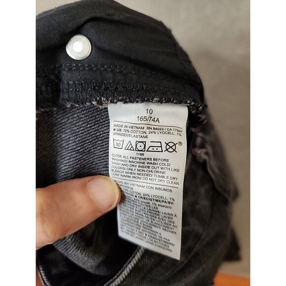 Old Navy Curvy Extra High Rise Wide-Leg Jeans Womens 10 Black Wash NEW - Picture 10 of 11